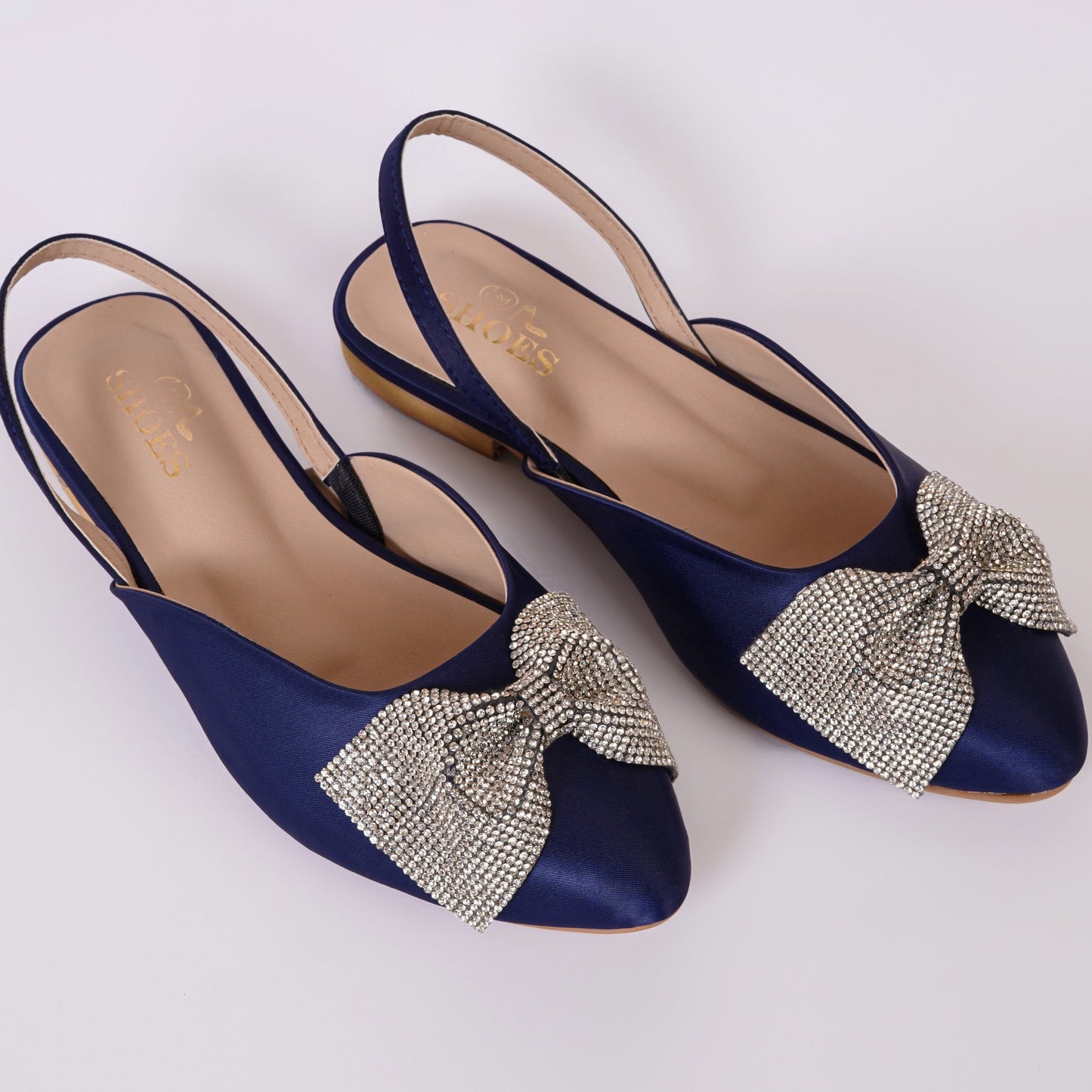 464 blue flat pumps